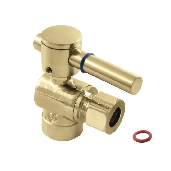 Fauceture 1/2" Sweat, 3/8" O.D. Compression Angle Valve, Polished Brass