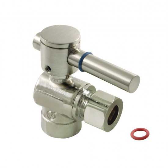Fauceture 1/2" Sweat, 3/8" O.D. Compression Angle Valve, Brushed Nickel