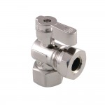 Kingston Brass 1/2 Fip X 1/2 and 7/16 OD Slip Joint Angle Stop Valve, Brushed Nickel