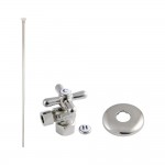 Kingston Brass Trimscape Toilet Supply Kit Combo 1/2-Inch IPS X 3/8-Inch Comp Outlet, Polished Nickel
