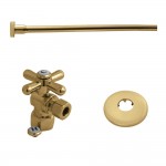 Kingston Brass Toilet Supply Kit, 1/2" IPS (Iron Pipe Size) Inlet - 3/8" Outlet, Polished Brass