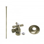 Kingston Brass Trimscape Toilet Supply Kit Combo 1/2-Inch IPS X 3/8-Inch Comp Outlet, Antique Brass