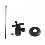 Kingston Brass Trimscape Toilet Supply Kit Combo 1/2-Inch IPS X 3/8-Inch Comp Outlet, Matte Black