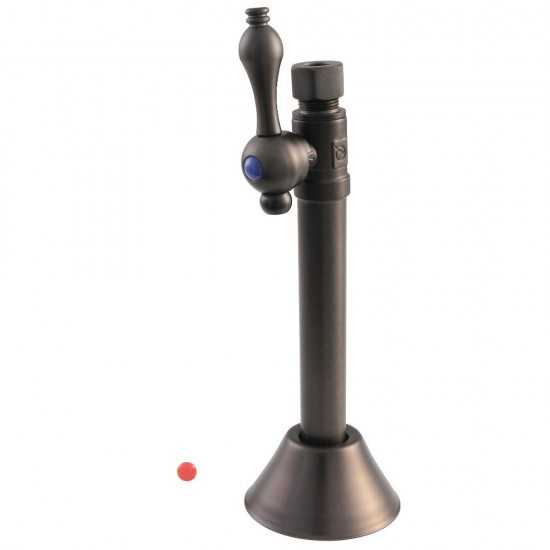 Kingston Brass 1/2" Sweat, 3/8" O.D. Compression Straight Shut-off Valve with 5" Extension, Oil Rubbed Bronze