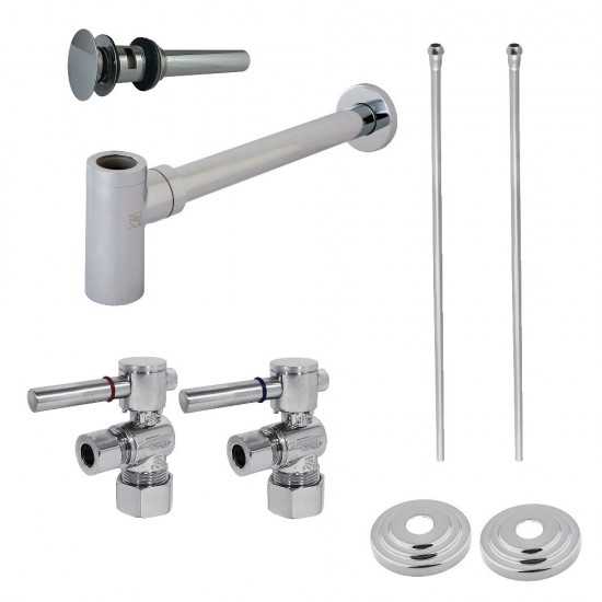 Kingston Brass Vessel Sink Plumbing Supply Kit with P-Trap and Drain, Polished Chrome