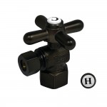 Kingston Brass Quarter Turn Valves (1/2-Inch FIP X 3/8-Inch O.D. Compression), Oil Rubbed Bronze