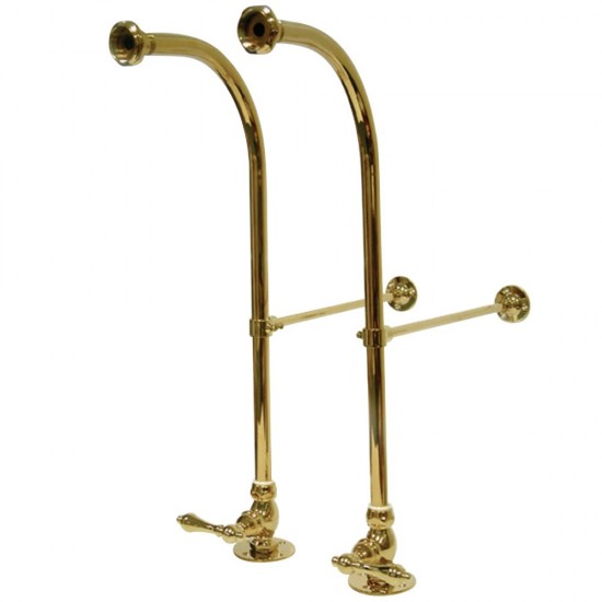 Kingston Brass Rigid Freestand Supplies with Stops, Polished Brass