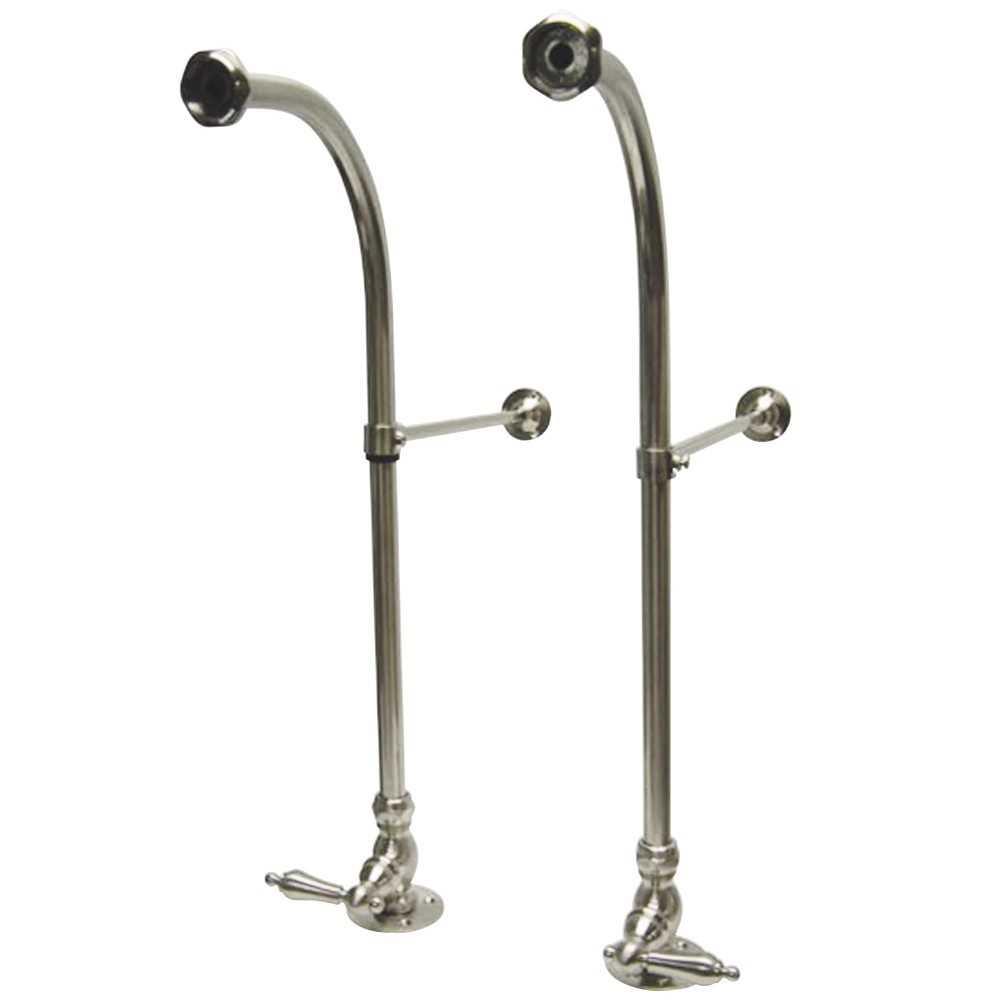 Kingston Brass Rigid Freestand Supplies with Stops, Brushed Nickel