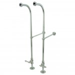 Kingston Brass Rigid Freestand Supplies with Stop Porcelain Lever Handle, Polished Chrome