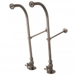 Kingston Brass Rigid Freestand Supplies with Stops, Brushed Nickel