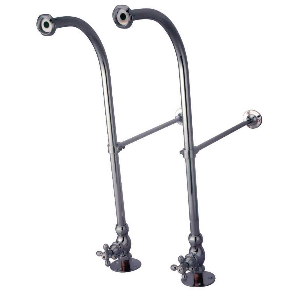 Kingston Brass Rigid Freestand Supplies with Stops, Polished Chrome
