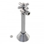 Kingston Brass 1/2" Sweat, 3/8" O.D. Compression Angle Shut-off Valve with 5" Extension, Polished Chrome