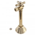 Kingston Brass 1/2" Sweat, 3/8" O.D. Compression Angle Shut-off Valve with 5" Extension, Polished Brass
