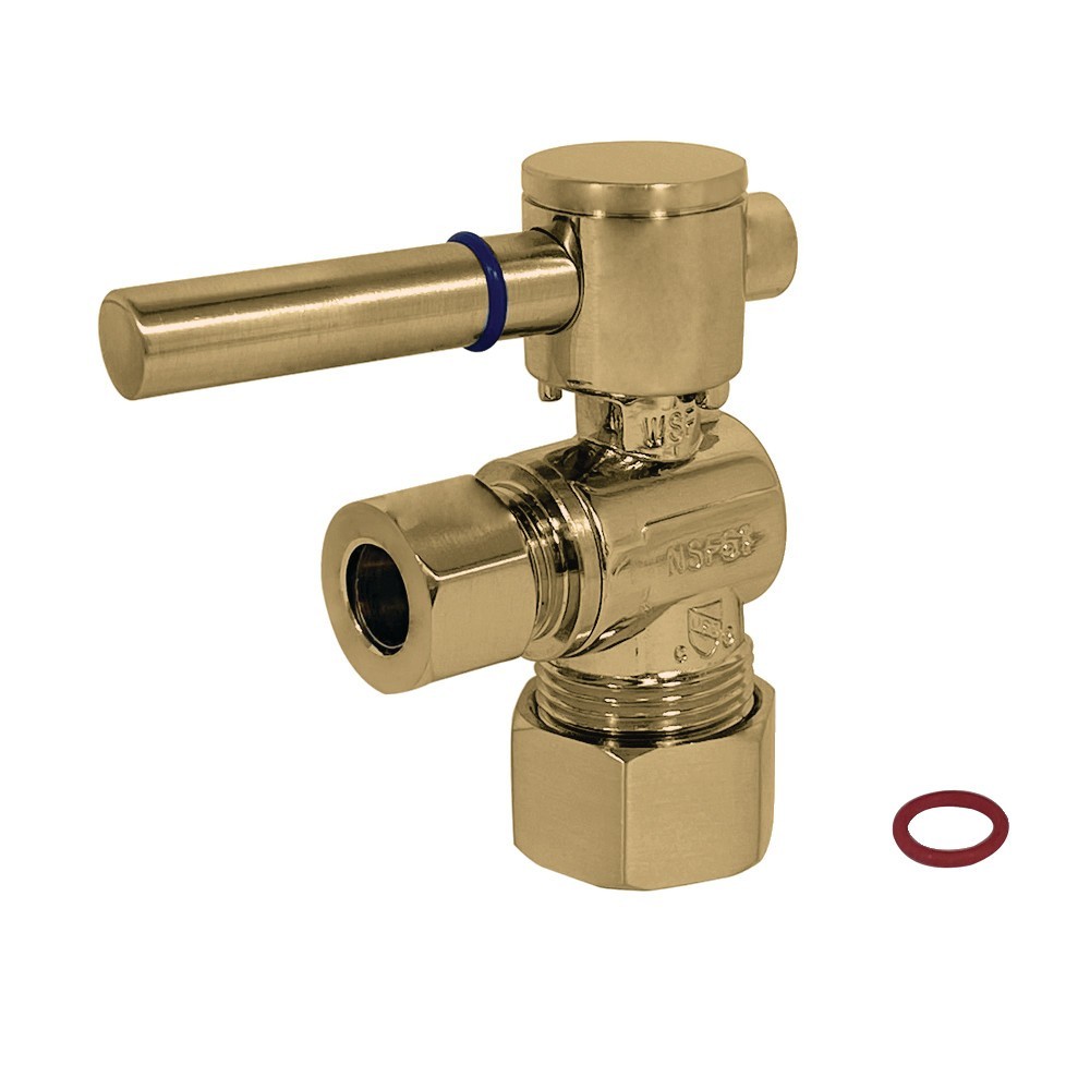 Fauceture Concord Quarter Turn Valves (5/8" X 3/8" OD Compression), Brushed Brass