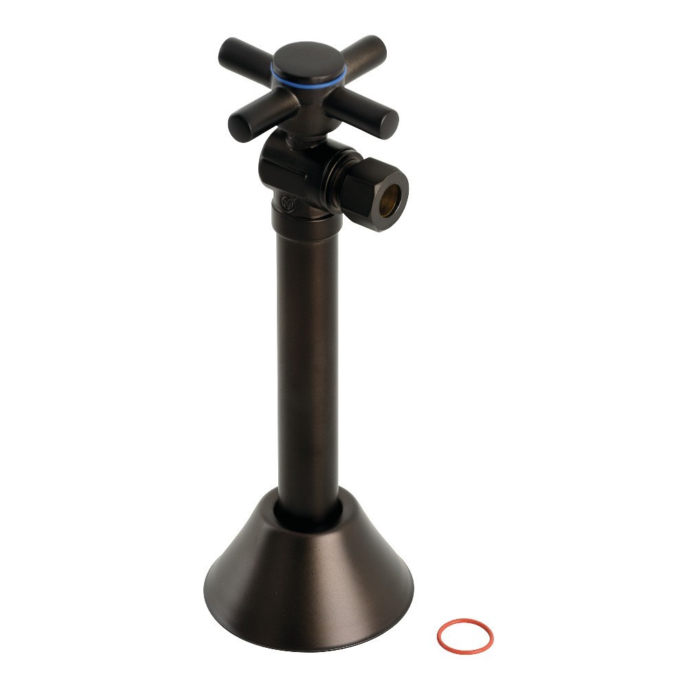 Kingston Brass Concord 1/2" Sweat x 3/8" O.D. Comp, Angle Shut Off Valve with 5" Extension, Oil Rubbed Bronze