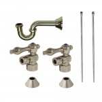 Kingston Brass Traditional Plumbing Sink Trim Kit with P-Trap, Brushed Nickel