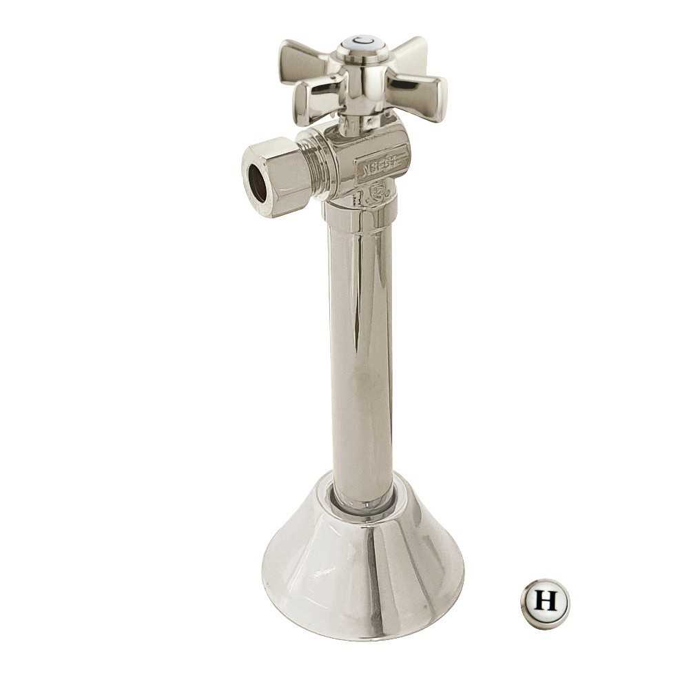 Kingston Brass 1/2" Sweat X 3/8" OD Compression With 5" Extended Adapter, Brushed Nickel