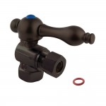 Kingston Brass 3/8" IPS, 3/8" O.D. Compression Angle Shut-off Valve, Oil Rubbed Bronze