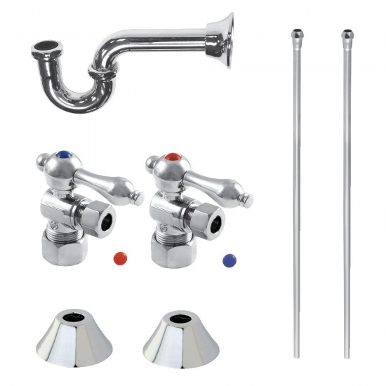 Kingston Brass Traditional Plumbing Sink Trim Kit with P-Trap, Polished Chrome