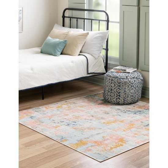 Rug Unique Loom Lotus Multi Square 5' 0 x 5' 0