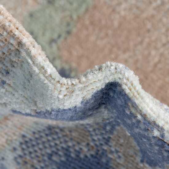 Rug Unique Loom Lotus Blue Square 5' 0 x 5' 0