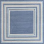 Rug Unique Loom Lotus Blue Square 6' 0 x 6' 0