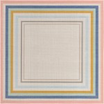 Rug Unique Loom Lotus Ivory Square 6' 0 x 6' 0