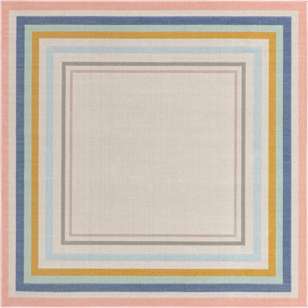 Rug Unique Loom Lotus Ivory Square 6' 0 x 6' 0 Rug Unique Loom Lotus Ivory Square 6' 0 x 6' 0