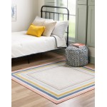 Rug Unique Loom Lotus Ivory Square 6' 0 x 6' 0