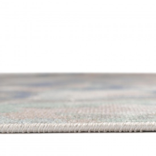 Rug Unique Loom Lotus Blue Oval 8' 0 x 10' 0