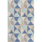 Rug Unique Loom Lotus Blue Sample 1' 4 x 1' 4