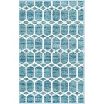 Rug Unique Loom Matrix Trellis Blue Rectangular 3' 3 x 5' 3