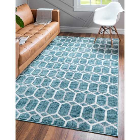 Rug Unique Loom Matrix Trellis Blue Rectangular 3' 3 x 5' 3