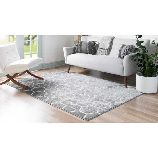 Rug Unique Loom Matrix Trellis Gray Rectangular 3' 3 x 5' 3