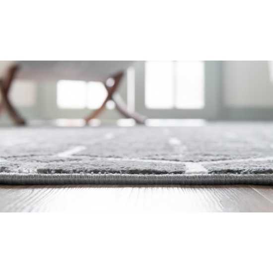 Rug Unique Loom Matrix Trellis Gray Rectangular 3' 3 x 5' 3