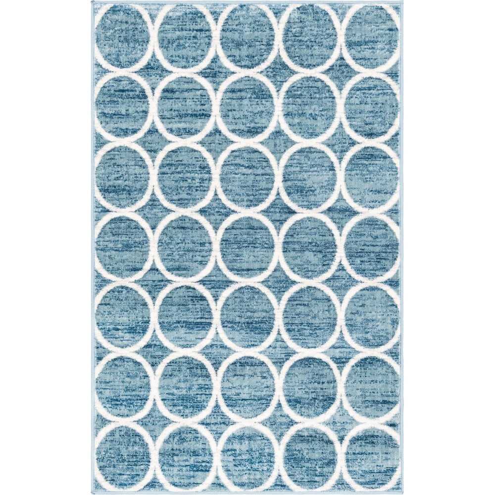 Rug Unique Loom Matrix Trellis Blue Rectangular 3' 3 x 5' 3