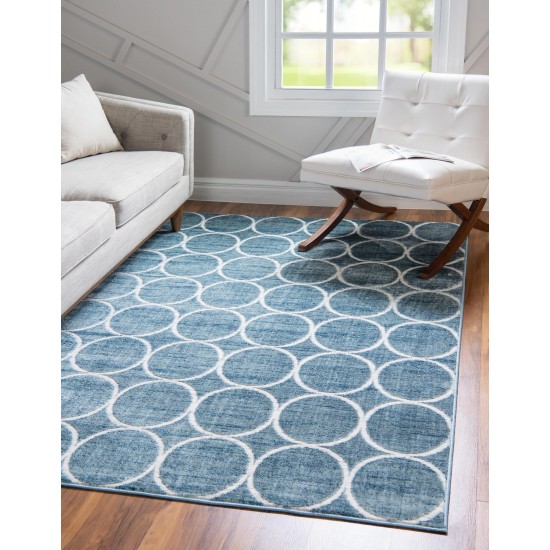 Rug Unique Loom Matrix Trellis Blue Rectangular 3' 3 x 5' 3