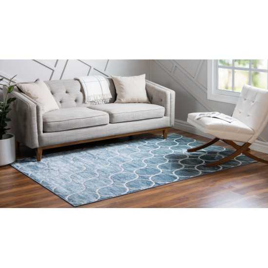 Rug Unique Loom Matrix Trellis Blue Rectangular 3' 3 x 5' 3