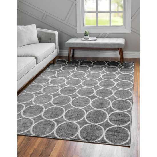 Rug Unique Loom Matrix Trellis Dark Gray Rectangular 3' 3 x 5' 3