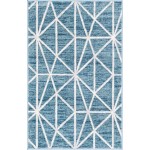 Rug Unique Loom Matrix Trellis Blue Rectangular 3' 3 x 5' 3