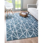 Rug Unique Loom Matrix Trellis Blue Rectangular 3' 3 x 5' 3