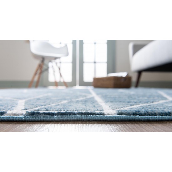 Rug Unique Loom Matrix Trellis Blue Rectangular 3' 3 x 5' 3