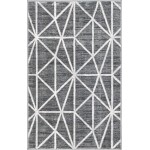 Rug Unique Loom Matrix Trellis Dark Gray Rectangular 3' 3 x 5' 3