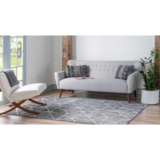 Rug Unique Loom Matrix Trellis Dark Gray Rectangular 3' 3 x 5' 3