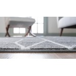 Rug Unique Loom Matrix Trellis Dark Gray Rectangular 3' 3 x 5' 3