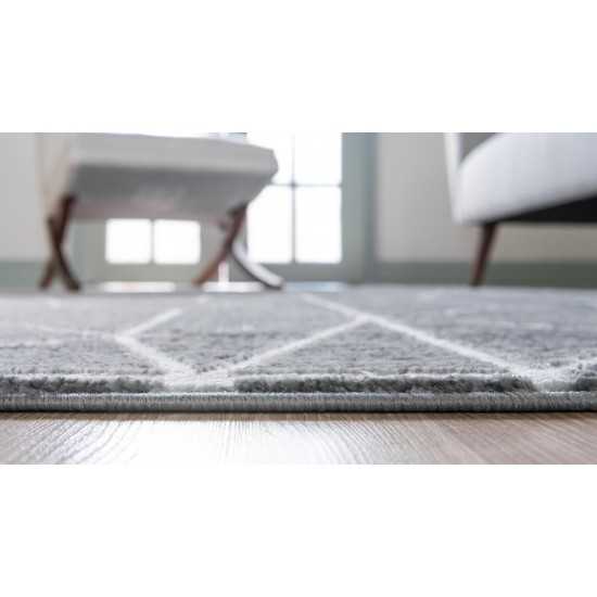 Rug Unique Loom Matrix Trellis Dark Gray Rectangular 3' 3 x 5' 3