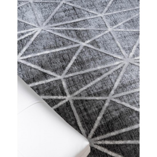 Rug Unique Loom Matrix Trellis Dark Gray Rectangular 3' 3 x 5' 3