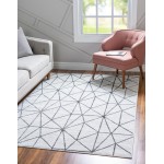 Rug Unique Loom Matrix Trellis Ivory Rectangular 3' 3 x 5' 3