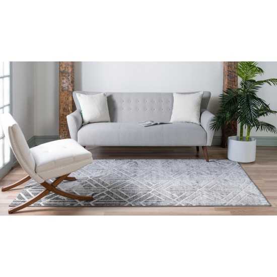 Rug Unique Loom Matrix Trellis Dark Gray Rectangular 3' 3 x 5' 3