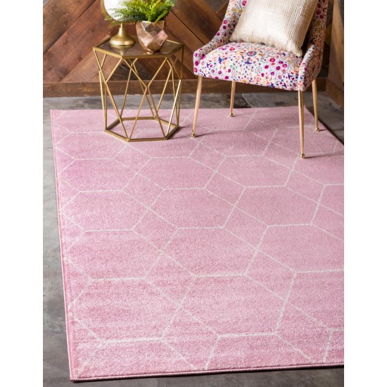 Rug Unique Loom Trellis Frieze Light Pink Rectangular 2' 0 x 3' 0